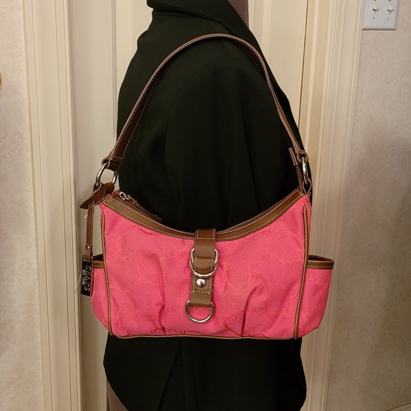 Chaps Handbags - Vintage Ralph Lauren Chaps Milano Dark Pink Equestrian Buckle Purse New With Tag